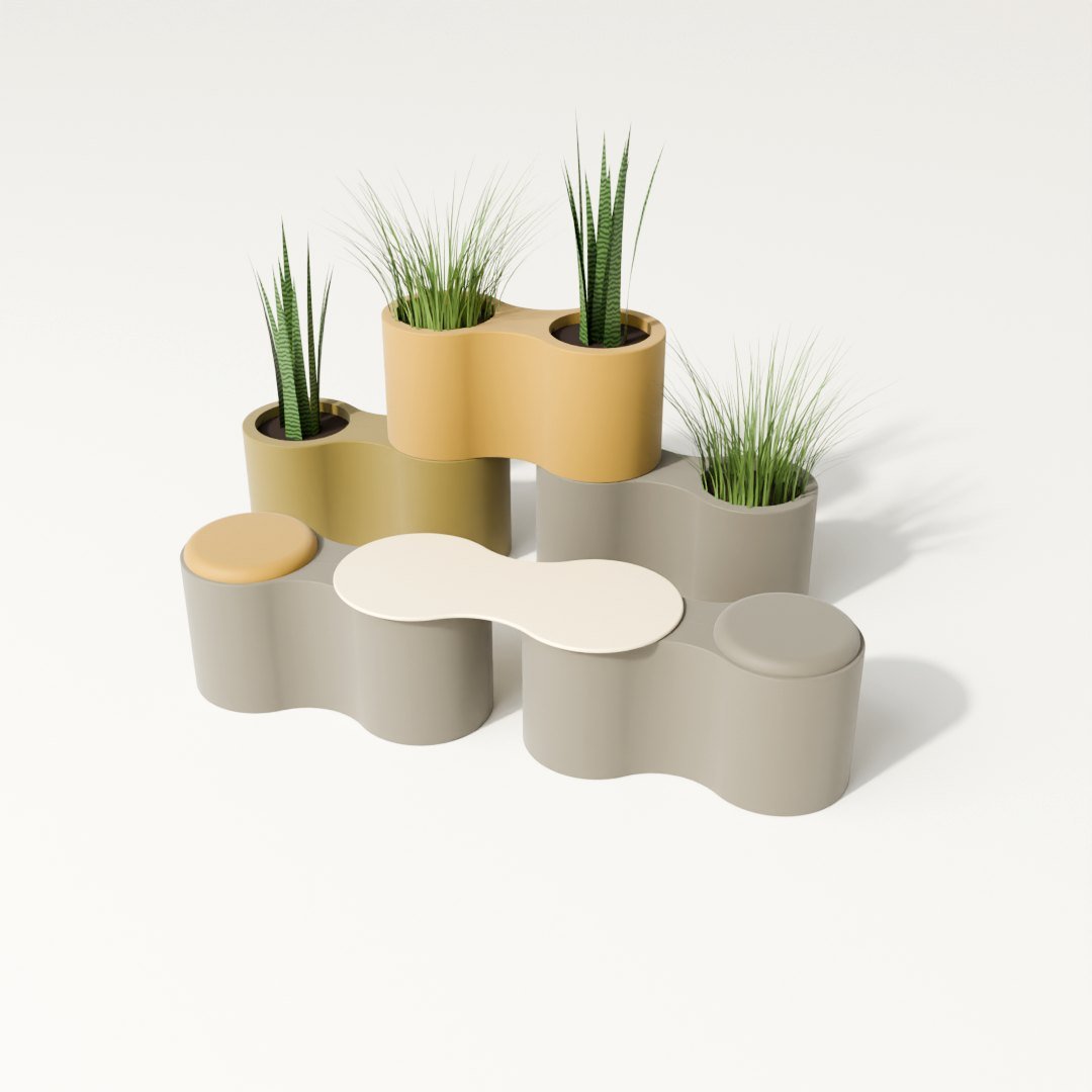 Flowik Ever∞together: mesa con asientos